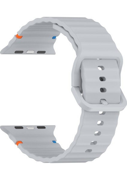 Apple Watch Series 10 46MM/ULTRA 2/ultra 49MM/9 8 7 45MM/SE (2023) Se (2022) Se 6 5 4 44MM/3 2 1 42MM Bant-Gri Için Kalebol Silikon Kayış (Yurt Dışından) fırsatları