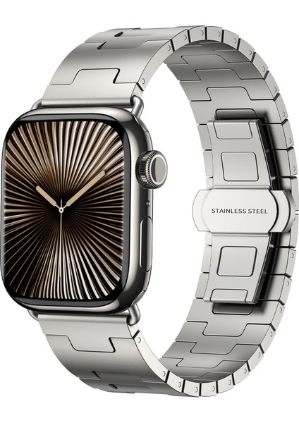 Apple Watch Series 10 46MM/ULTRA 2/ Ultra 49MM/9 8 7 45MM/SE (2023) Se (2022) Se 6 5 4 44MM/3 2 1 42MM Için Titanyum Alaşımlı Kayış - Gri (Yurt Dışından) fiyatları