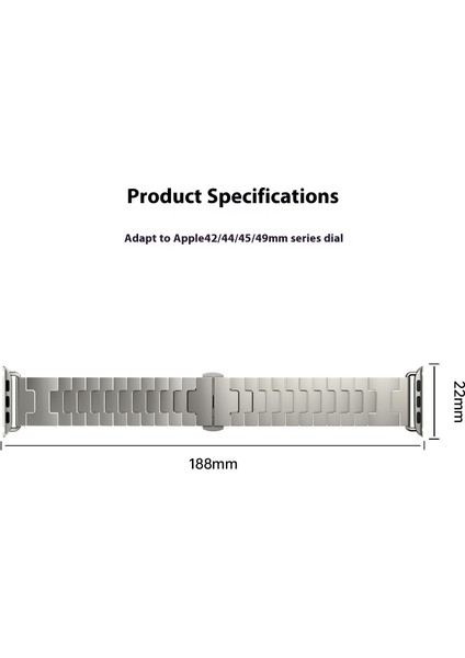 Apple Watch Series 10 46MM/ULTRA 2/ Ultra 49MM/9 8 7 45MM/SE (2023) Se (2022) Se 6 5 4 44MM/3 2 1 42MM Için Titanyum Alaşımlı Kayış - Gri (Yurt Dışından) indirimleri