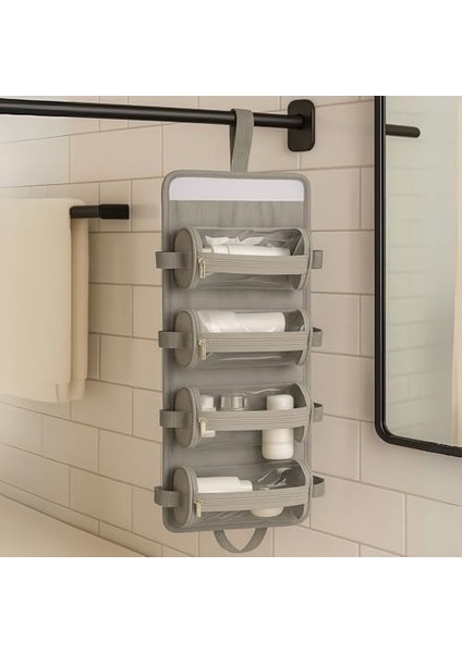 Ecrou Katlanır 4 Parçalı Seyahat Bakım Çantası – Gri | Düzenleyici Organizer, Katlanabilir Kompakt Valiz Çantası Seti, Dayanıklı Kumaş, Erkek Kadın Seyahat Aksesuarı modelleri