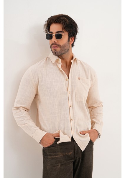 Gömlek %100 Pamuk Yıkamalı Mevsimlik Oversize Erkek Gömlek