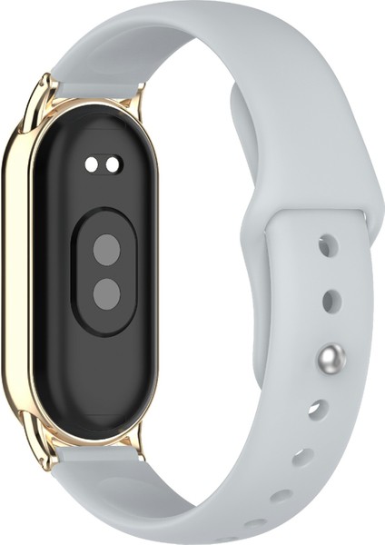 12 mm Evrensel Akıllı Saat Için Yedek Bant Ters Tokalı Silikon Saat Kayışı - Açık Gri (Yurt Dışından)