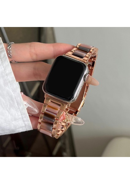 Apple Watch Series 10 46MM/ULTRA 2 Ultra 49MM/SERIES 9 8 7 45MM/SE (2023) Se (2022) Se 6 5 4 44MM/3 2 1 42MM Için 3 Boncuklu Kayış - Çikolata (Yurt Dışından) fiyatları