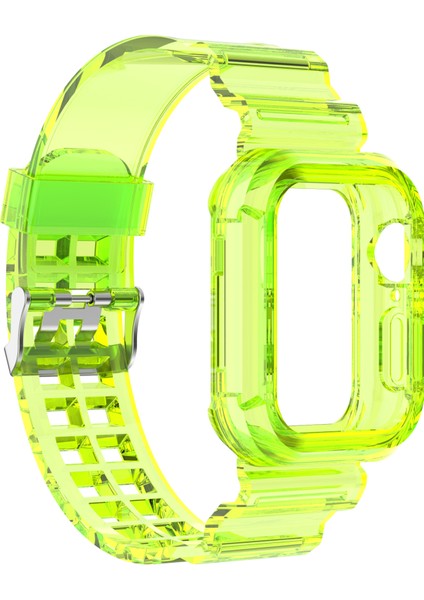 Apple Watch Series 10 46MM Entegre Saat Kayışı ve Kılıf Kapağı, Ayarlanabilir Saat Kayışı - Şeffaf Sarı (Yurt Dışından) indirimleri