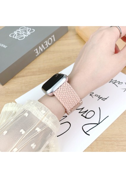 Apple Watch Series 10, 9, 8, 7, Se, 6, 5, 4, 3, 2, 1, 42 Mm, 41 Mm, 40 Mm, 38 mm Paraşüt Tokalı Örgülü Saat Kayışı - Pembe Naylon Kayış (Yurt Dışından) indirimleri