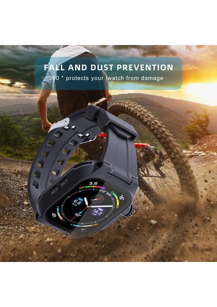 Apple Watch Series 8 41MM/7 41MM IP68 Su Geçirmez Kılıf ve Silikon Saat Kayışı Akıllı Saat Koruyucu Yedek Kayışı Için Shellbox (Yurt Dışından) fırsatları