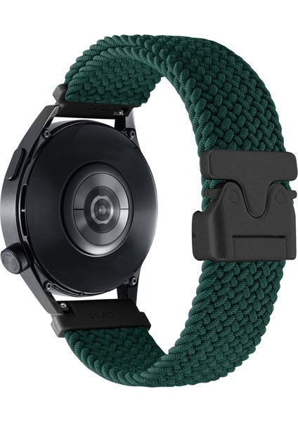 22 mm Evrensel Bileklik Paraşüt Tokalı Naylon Örgülü Akıllı Saat Kayışı - Orman Yeşili (Yurt Dışından)