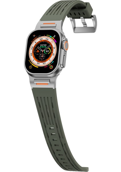 Apple Watch Series 10 46MM/ULTRA 2/ultra 49MM/9 8 7 45MM/SE (2023) Se (2022) Se 6 5 4 44MM/3 2 1 42MM Için Çok Delikli Saat Kayışı - Orman Yeşili (Yurt Dışından) fırsatları