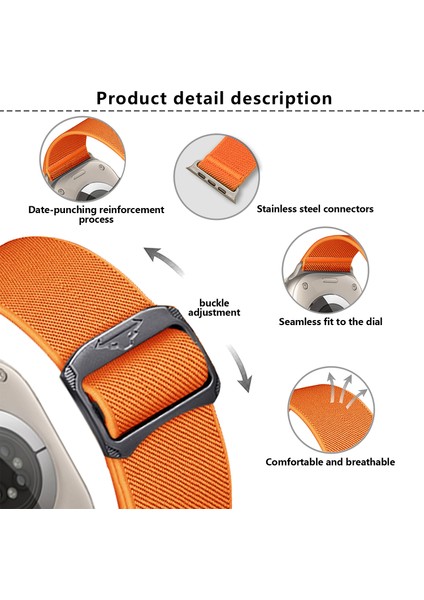 Apple Watch Series 10 46MM/ULTRA 2 Ultra 49MM/9 8 7 45MM/SE (2023) Se (2022) Se 6 5 4 44MM/3 2 1 42MM Için Kalebol Naylon Saat Kayışı - Ordu Yeşili (Yurt Dışından) fiyatları