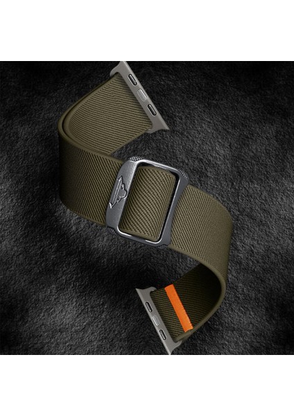 Apple Watch Series 10 46MM/ULTRA 2 Ultra 49MM/9 8 7 45MM/SE (2023) Se (2022) Se 6 5 4 44MM/3 2 1 42MM Için Kalebol Naylon Saat Kayışı - Ordu Yeşili (Yurt Dışından) fırsatları