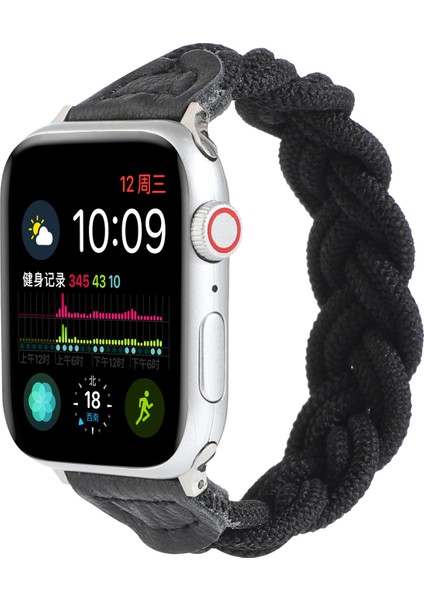 Apple Watch Series 10 46MM/ULTRA 2 Ultra 49MM/9 8 7 45MM/SE (2023) Se (2022) Se 6 5 4 44MM/3 2 1 42MM-SIYAH Için Elastik Dokuma Tasarım Saat Kayışı Yedek Saat Kayışı (Yurt Dışından) fiyatları
