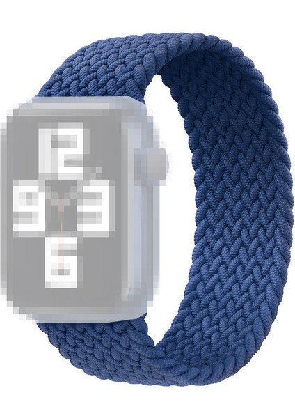 Apple Watch Series 10 46MM/ULTRA 2 Ultra 49MM/9 8 7 45MM/SE (2023) Se (2022) Se 6 5 4 44MM/3 2 1 42MM Için Elastik Naylon Saat Kayışı Yedek Saat Kayışı 24MM [boyut: L] - Gök Mavisi (Yurt Dışından)