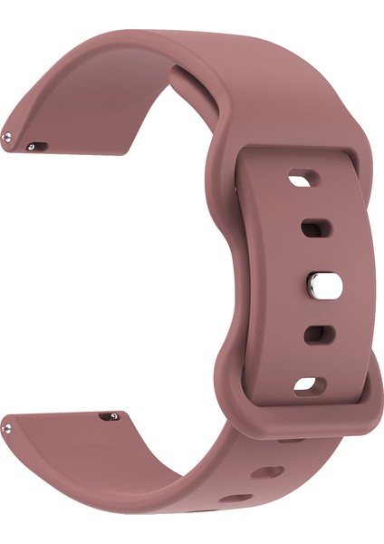 Evrensel 22 mm Silikon Saat Kayışı Düz Renk Şeklinde Tokalı Yedek Bant - Mor Pus (Yurt Dışından) modelleri