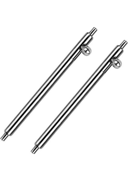1 Çift 22 mm Paslanmaz Çelik Saat Kayışı Yaylı Saat Pabucu Bağlantı Pimli Basmalı Düğmeli Saat Kayışı (Yurt Dışından)