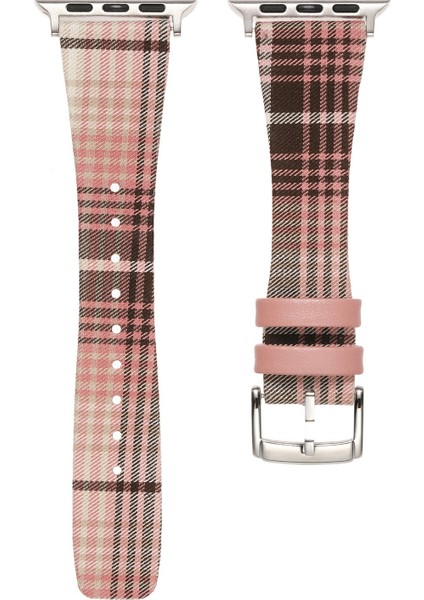 Apple Watch Series 10 42MM/9 8 7 41MM/SE (2023) Se (2022) Se 6 5 4 40MM/3 2 1 38MM-STIL 3 Için Ekose Yün Kayış (Yurt Dışından)