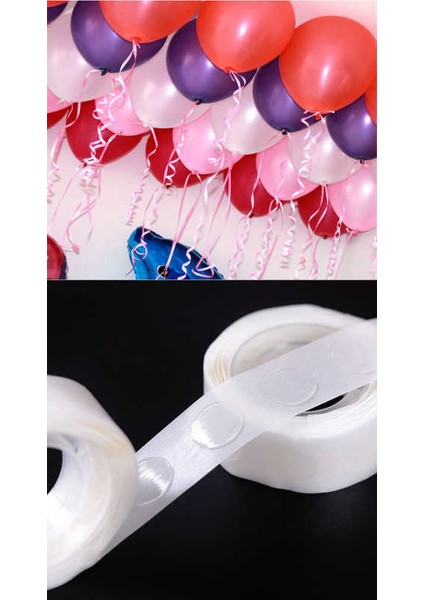 Balon Yapıştırma Bandı Çift Taraflı Damla Şeklinde 100 Adet fiyatları