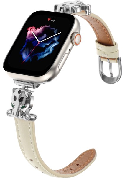 Apple Watch Series 10 46MM/ULTRA 2 Ultra 49MM/9 8 7 45MM/SE (2023) Se (2022) Se 6 5 4 44MM/3 2 1 42MM Saat Kayışı - Gümüş/starlight (Yurt Dışından) modelleri