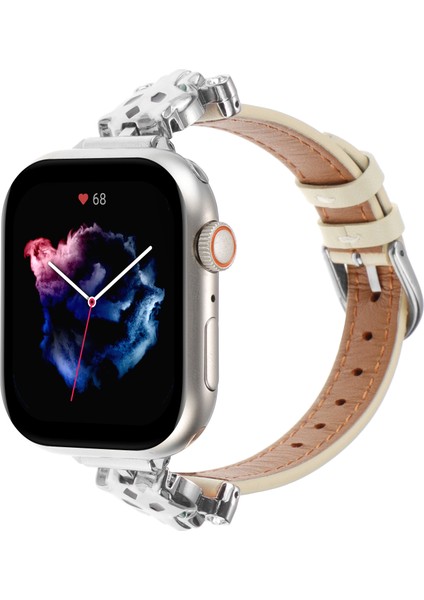 Apple Watch Series 10 46MM/ULTRA 2 Ultra 49MM/9 8 7 45MM/SE (2023) Se (2022) Se 6 5 4 44MM/3 2 1 42MM Saat Kayışı - Gümüş/starlight (Yurt Dışından) fırsatları
