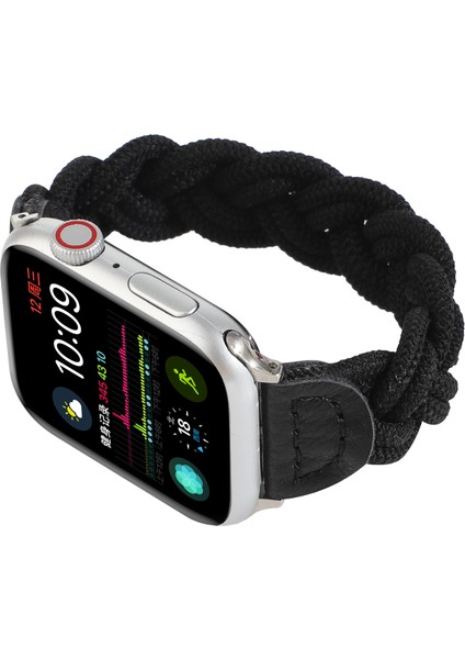 Apple Watch Series 10 46MM/ULTRA 2 Ultra 49MM/9 8 7 45MM/SE (2023) Se (2022) Se 6 5 4 44MM/3 2 1 42MM-SIYAH Için Elastik Dokuma Tasarım Saat Kayışı Yedek Saat Kayışı (Yurt Dışından) modelleri