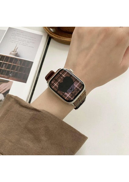 Apple Watch Series 10 46MM/ULTRA 2 Ultra 49MM/SERIES 9 8 7 45MM/SE (2023) Se (2022) Se 6 5 4 44MM/3 2 1 42MM-STIL 1 Için Ekose Yün Kayış (Yurt Dışından) fiyatları