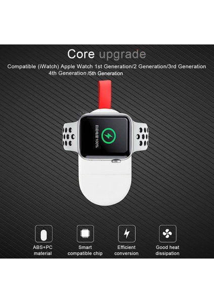 Apple Watch Için D3 Taşınabilir USB Kablosuz Şarj Cihazı Akıllı Saat Şarj Istasyonu - Beyaz (Yurt Dışından) modelleri