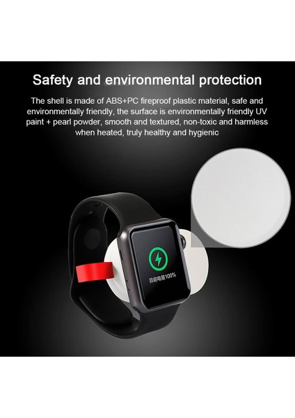 Apple Watch Için D3 Taşınabilir USB Kablosuz Şarj Cihazı Akıllı Saat Şarj Istasyonu - Beyaz (Yurt Dışından) indirimleri