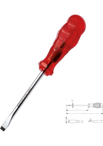 Izeltaş 4100 Kraft Düz Uçlu Tornavida 3X40