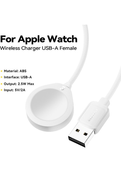 Essager Apple Watch USB Kablosu Manyetik Abs Su Damlası Şeklinde Kablosuz Şarj Cihazı - Beyaz (Yurt Dışından) fırsatları