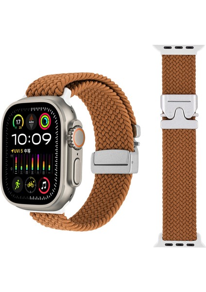 Apple Watch Series 10 Ultra 9 8 7 Se 6 5 4 3 2 1 46MM 49MM 45MM 44MM 42MM Paraşüt Tokalı Naylon Saat Kayışı - Kahve (Yurt Dışından) indirimleri