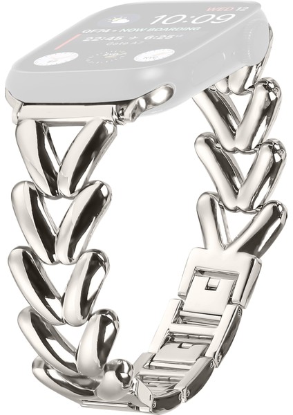 Apple Watch Series 10 46MM/ULTRA 2/ultra 49MM/9 8 7 45MM/SE (2023) Se (2022) Se 6 5 4 44MM/3 2 1 42MM Twisted Metal Band-Starlight Için Kayış (Yurt Dışından)