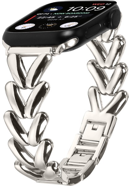 Apple Watch Series 10 46MM/ULTRA 2/ultra 49MM/9 8 7 45MM/SE (2023) Se (2022) Se 6 5 4 44MM/3 2 1 42MM Twisted Metal Band-Starlight Için Kayış (Yurt Dışından) fırsatları