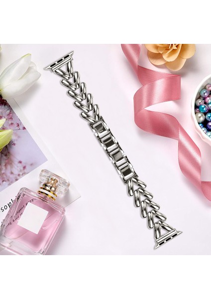 Apple Watch Series 10 46MM/ULTRA 2/ultra 49MM/9 8 7 45MM/SE (2023) Se (2022) Se 6 5 4 44MM/3 2 1 42MM Twisted Metal Band-Starlight Için Kayış (Yurt Dışından) indirimleri