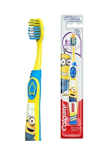 Colgate Minions 6+ Yaş Vakumlu Yapışkan Sap Ekstra Yumuşak Çocuk Diş Fırçası modelleri