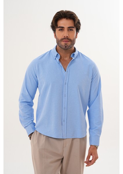 Gömlek Pamuklu Oxford Kumaş Yıkamalı Regular Mevsimlik Erkek Gömlek fiyatları