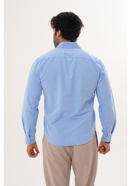 Gömlek Pamuklu Oxford Kumaş Yıkamalı Regular Mevsimlik Erkek Gömlek indirimleri