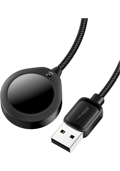 Essager Apple Watch USB Kablosu Manyetik Abs Su Damlası Şeklinde Kablosuz Şarj Cihazı - Siyah (Yurt Dışından)