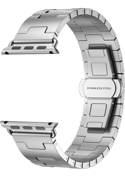 Apple Watch Series 10 46MM/ULTRA 2/ Ultra 49MM/9 8 7 45MM/SE (2023) Se (2022) Se 6 5 4 44MM/3 2 1 42MM Için Titanyum Alaşımlı Kayış - Gümüş (Yurt Dışından) indirimleri