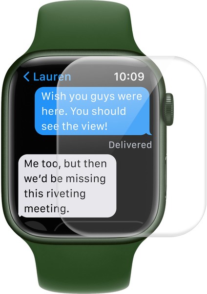 Apple Watch Series 9/8/7 41MM 3D Tam Kapsama Pet Kavisli Sıcak Bükme Ultra Şeffaf Ekran Koruyucu - Şeffaf Enkay Hat Prınce (Yurt Dışından)