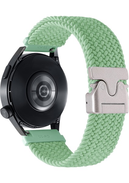 20 mm Evrensel Bileklik Paraşüt Tokalı Naylon Örgülü Akıllı Saat Kayışı - Açık Yeşil (Yurt Dışından)