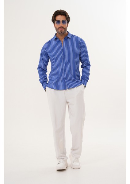 Gömlek Çizgili Pamuklu Mevsimlik Regular Erkek Gömlek fiyatları