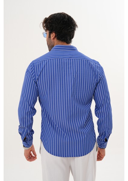 Gömlek Çizgili Pamuklu Mevsimlik Regular Erkek Gömlek fırsatları