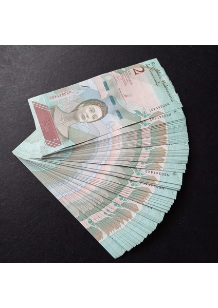 3996368F576833056E 2018 Venezuela 2bolivar Çil 100 Adet Deste Eski Kağıt Para fiyatları