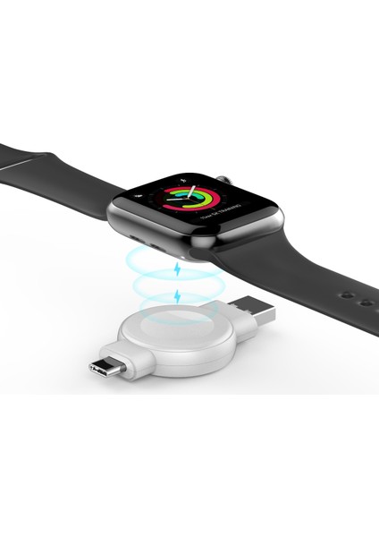 X512 Apple Samsung Evrensel Saat Şarj Cihazı Mini Manyetik Kablosuz Şarj Pedi Tip-C + USB Fişli - Beyaz (Yurt Dışından) fiyatları