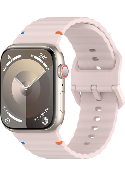 Apple Watch Series 10 42MM/9 8 7 41MM/SE (2023) Se (2022) Se 6 5 4 40MM/3 2 1 38MM Bant-Pembe Için Kalebol Silikon Kayış (Yurt Dışından) fiyatları