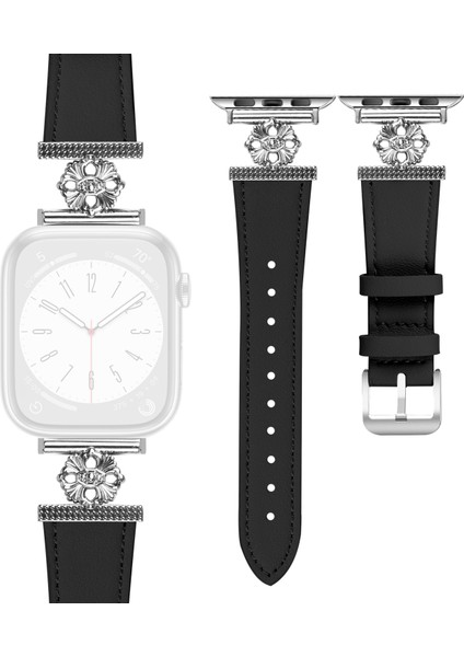 Apple Watch Series 10 46MM/ULTRA 2/ultra 49MM/9 8 7 45MM/SE (2023) Se (2022) Se 6 5 4 44MM/3 2 1 42MM Kayış - Siyah (Yurt Dışından)