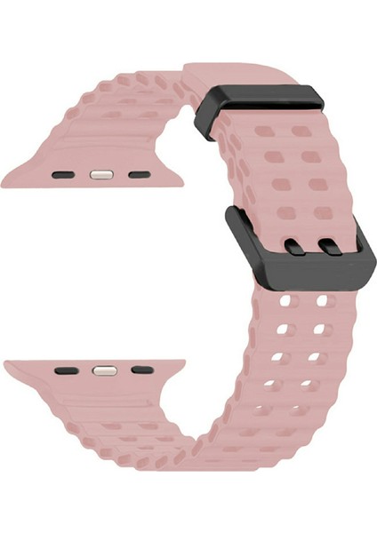 Apple Watch Series 10 46MM/ULTRA 2 Ultra 49MM/SERIES 9 8 7 45MM/SE (2023) Se (2022) Se 6 5 4 44MM/3 2 1 42MM Için Silikon Kayış - Pembe (Yurt Dışından) indirimleri