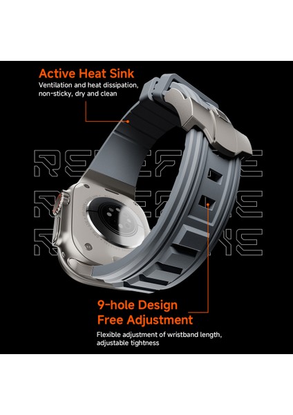 Apple Watch 10 46MM/ULTRA 2/ultra 49MM/9 8 7 45MM/SE (2023) Se (2022) Se 6 5 4 44MM/3 2 1 42MM Ayarlanabilir Kayış Silikon Bant-Titanyum+Turuncu (Yurt Dışından) indirimleri