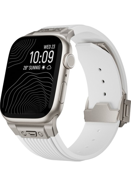 Kalebol Apple Watch 10 46MM/ULTRA 2/ultra 49MM/9 8 7 45MM/SE (2023) Se (2022) Se 6 5 4 44MM/3 2 1 42MM Silikon Saat Kayışı-Beyaz (Yurt Dışından) indirimleri