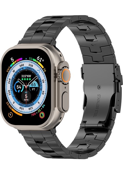 Apple Watch 10 46MM/ULTRA 2/ultra 49MM/9 8 7 45MM/SE (2023) Se (2022) Se 6 5 4 44MM/3 2 1 42MM Titanyum Alaşımlı Kayış-Siyah (Yurt Dışından) modelleri