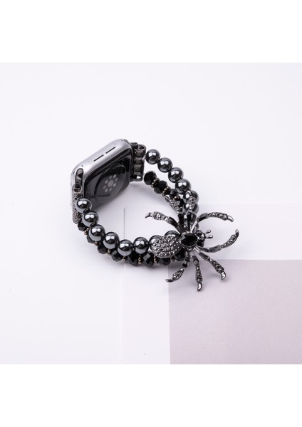 Apple Watch Series 10 42MM/9 8 7 41MM/SE (2023) Se (2022) Se 6 5 4 40MM/3 2 1 38MM Örümcek Boncuklu Kayış Bileklik-Siyah (Yurt Dışından) fiyatları